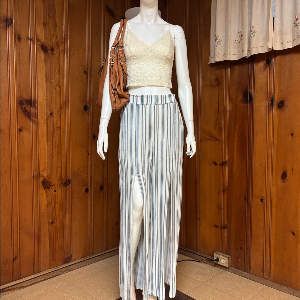 Striped palazzo pants